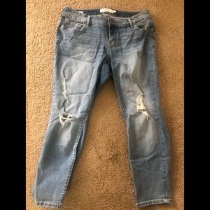 Torrid boyfriend jeans with destruction